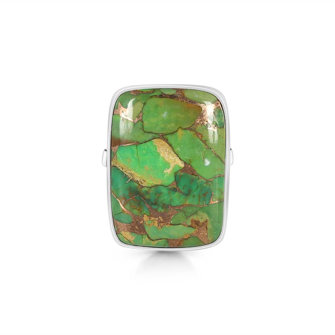 Green Copper Turquoise Adjustable Ring-(GCT-R-27.)